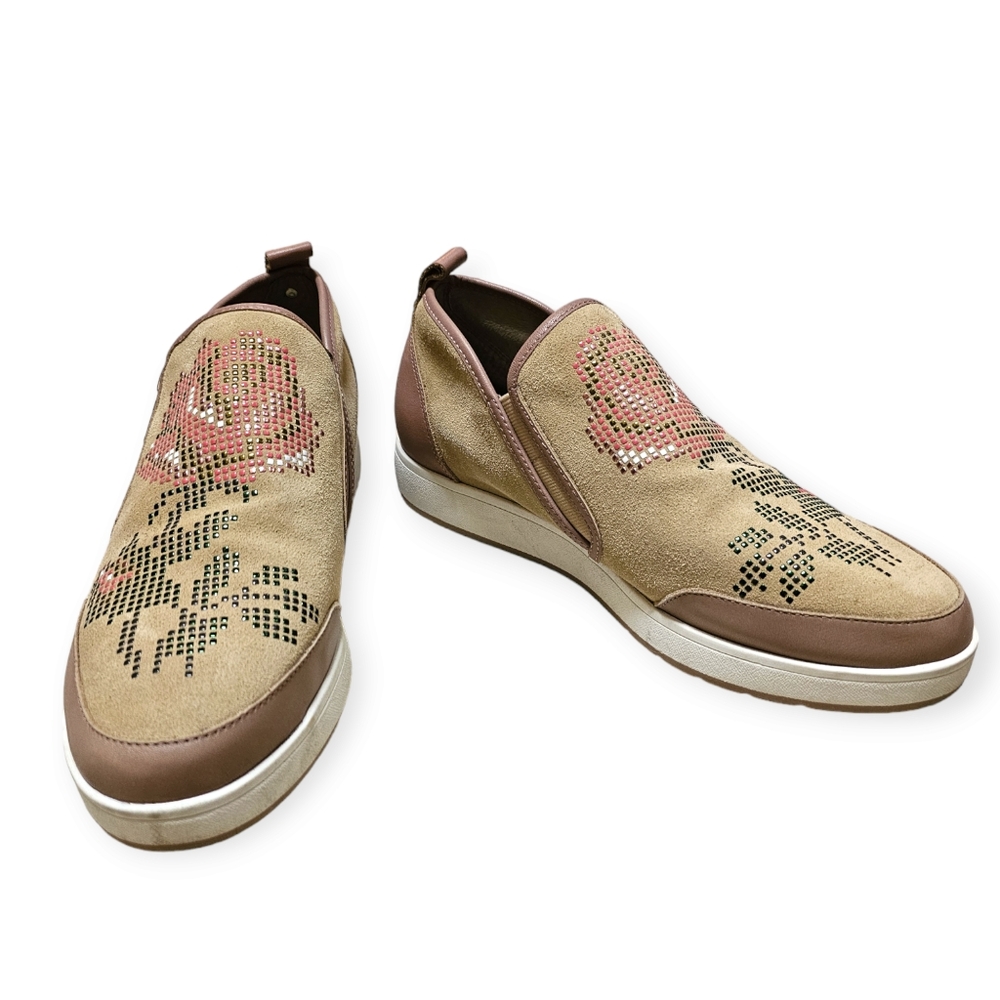 Donald J. Pliner Mylasp Suede Leather Slip On Platform Sneakers